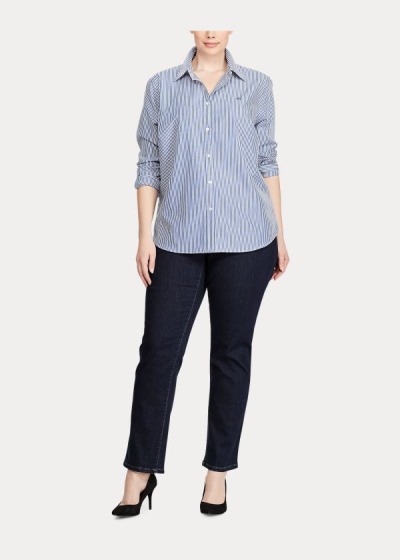 Ralph Lauren Cotton Poplin Skjorter Dame Danmark (RLJBS0496)